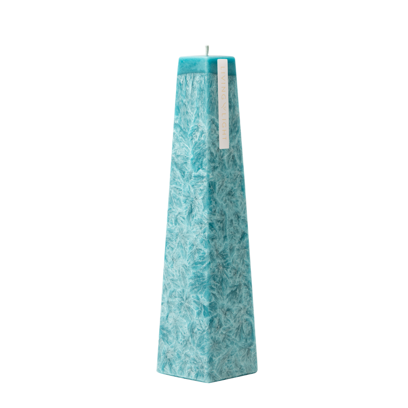 Aqua coloured soy wax mini icicle candle