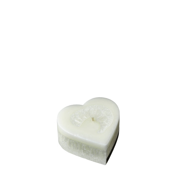 Morning Nectar Heart (White) Candle