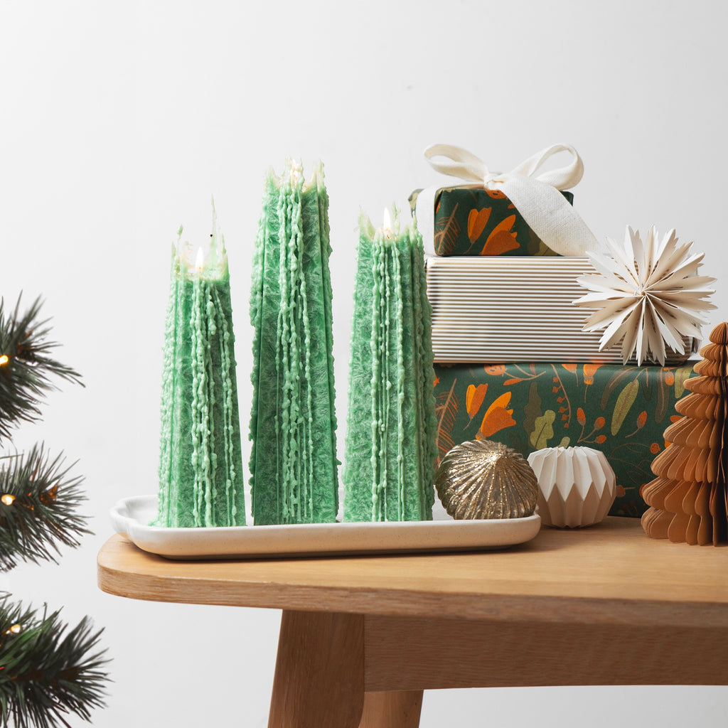 Festive Pine Icicle Candle Living Light Candles
