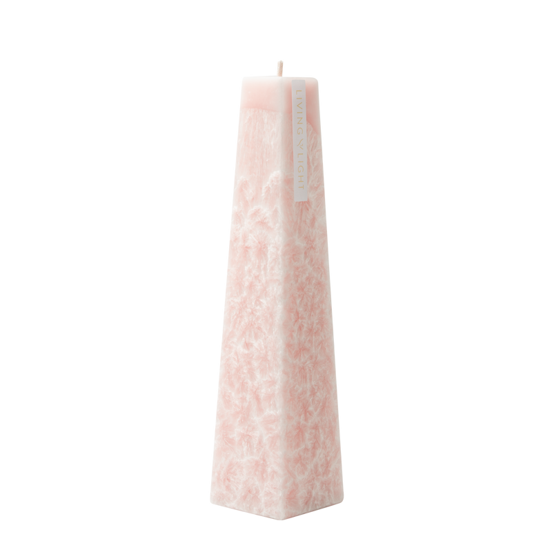 Pink coloured soy wax mini icicle candle
