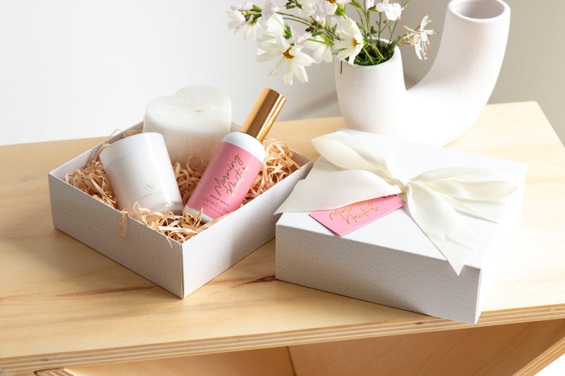 Pamper gift set. Scented soy candles and room spray