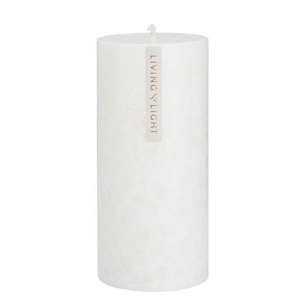 Large White Pillar Candle | Living Light