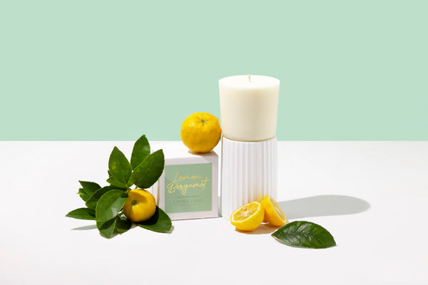 Lemon Bergamot Soy Candle Refill | Living Light