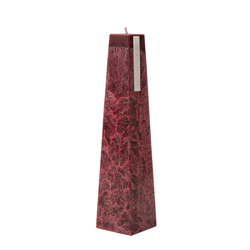 Burgundy coloured soy wax mini icicle candle