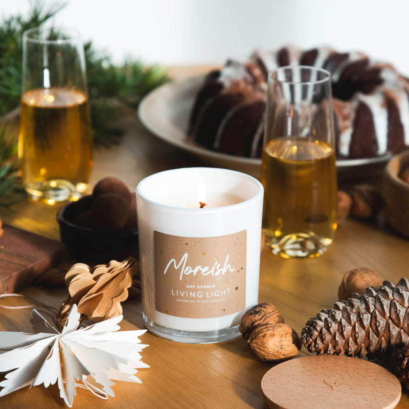 Christmas Soy Candle - Moreish, Caramel Fragrance | Living Light