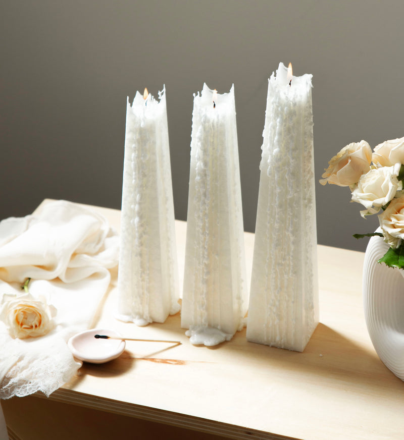 Pinot Blanc Icicle Candles - OUTLET
