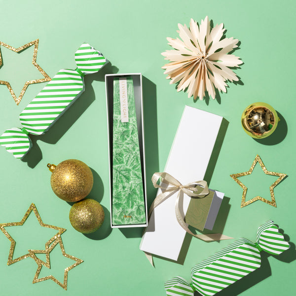 Festive pine icicle candle in gift box | living light 