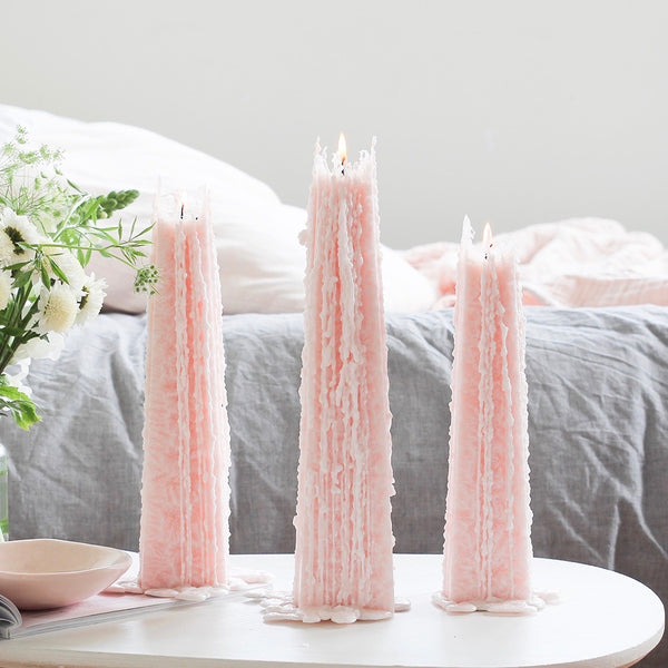 Pink Icicle Candles | Living Light