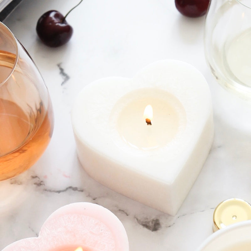 White Heart Candle | Living Light