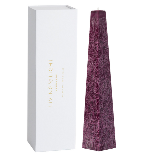 Wild Plum Large Icicle Candle in our Premium White Gift Box