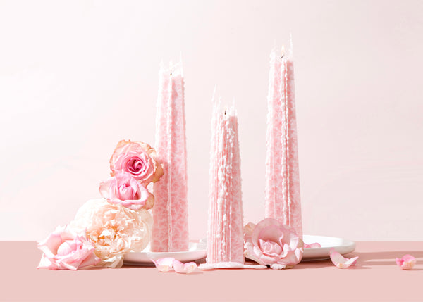 Pink Icicle Candles | Living Light