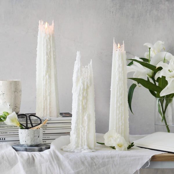 icicle wax drip candles | Living Light