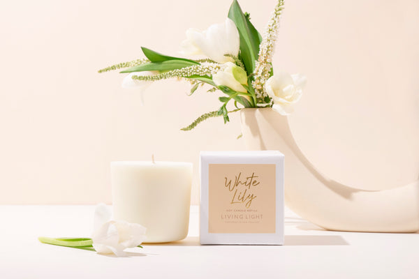 White Lily Soy Candle Refill - Large
